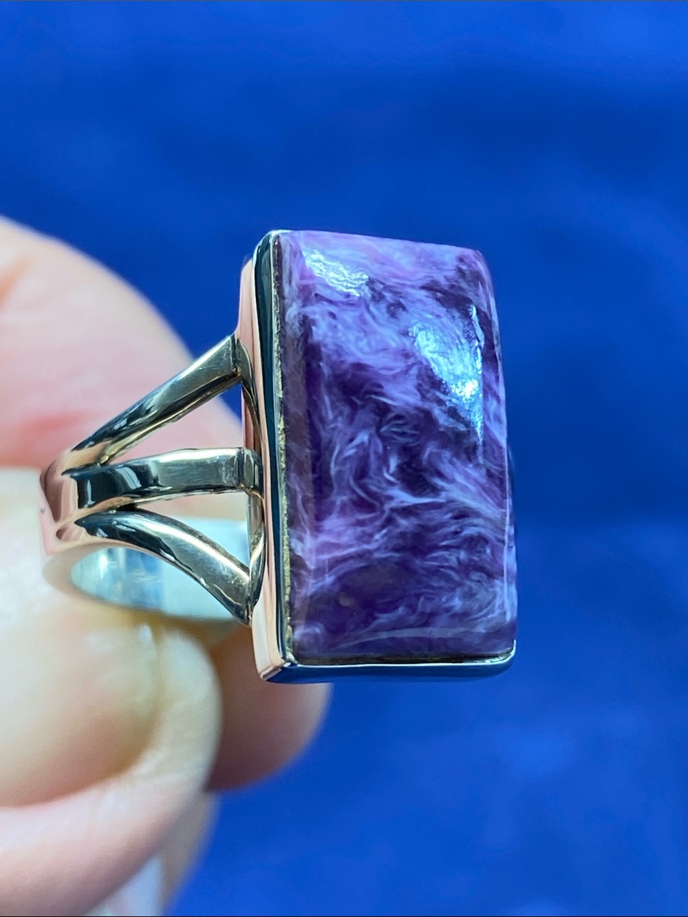 CHEROITE IN SOLID STERLING SILVER 925 SIZE 7